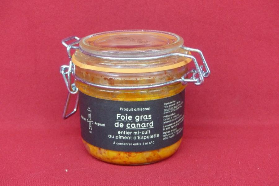 Foie gras de canard entier mi-cuit au piment d'Espelette